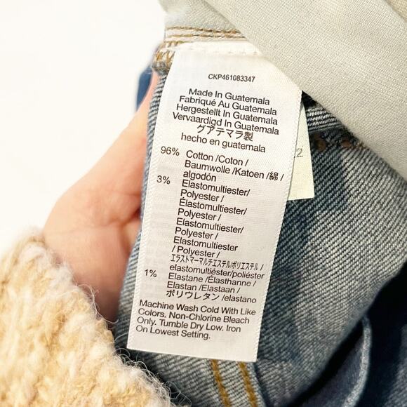 Madewell High Rise Raw Hem Perfect Vintage Jeans Blue 25 - Picture 5 of 12